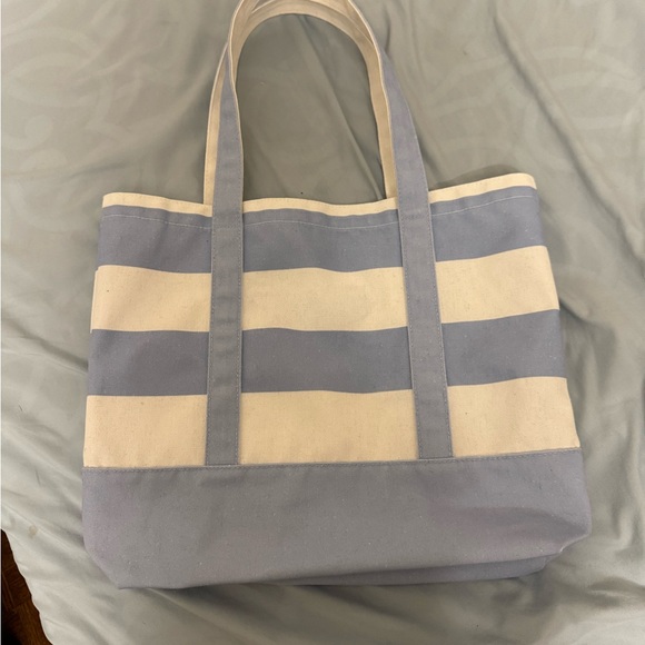 Blue bow canvas tote bag - Picture 5 of 10
